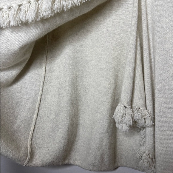 Lilly Pulitzer Alina Heathered Avenue 100% Cashmere Drape Cardigan Fringe - Picture 8 of 13
